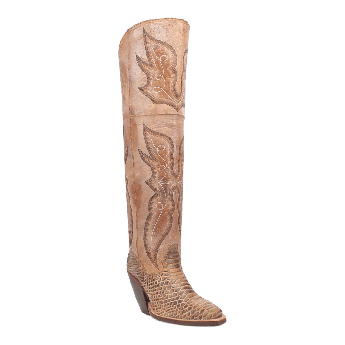 ARETHA HONEY FAUX PYTHON LEATHER BOOT Preview #8