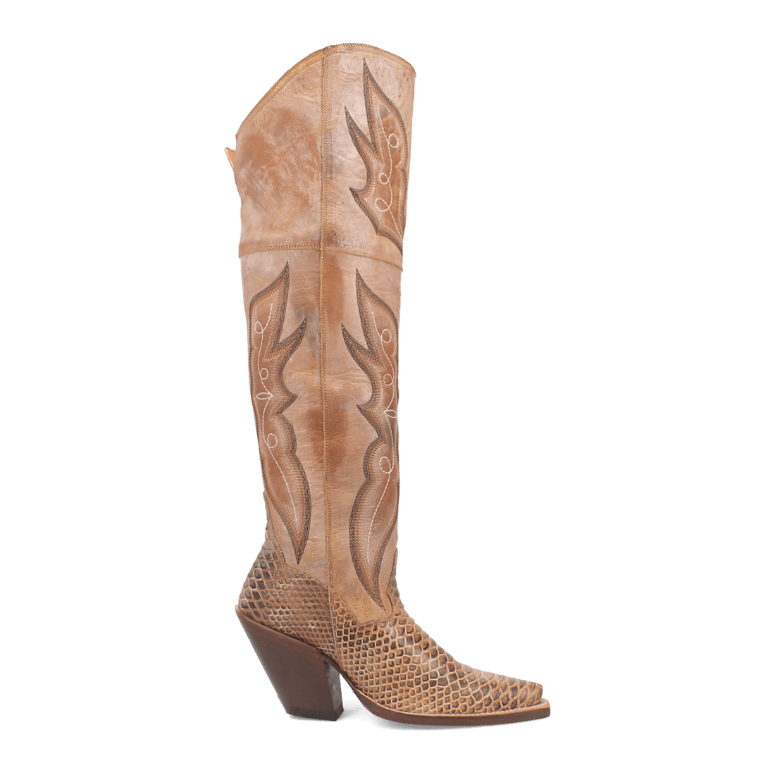 ARETHA HONEY FAUX PYTHON LEATHER BOOT Preview #9