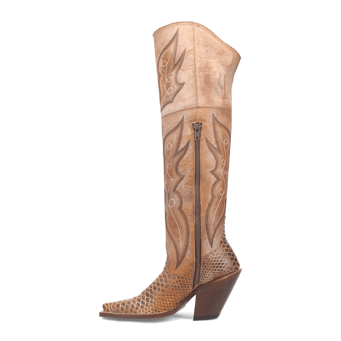 ARETHA HONEY FAUX PYTHON LEATHER BOOT Preview #10