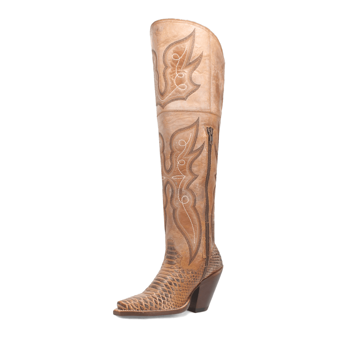 ARETHA HONEY FAUX PYTHON LEATHER BOOT Preview #15