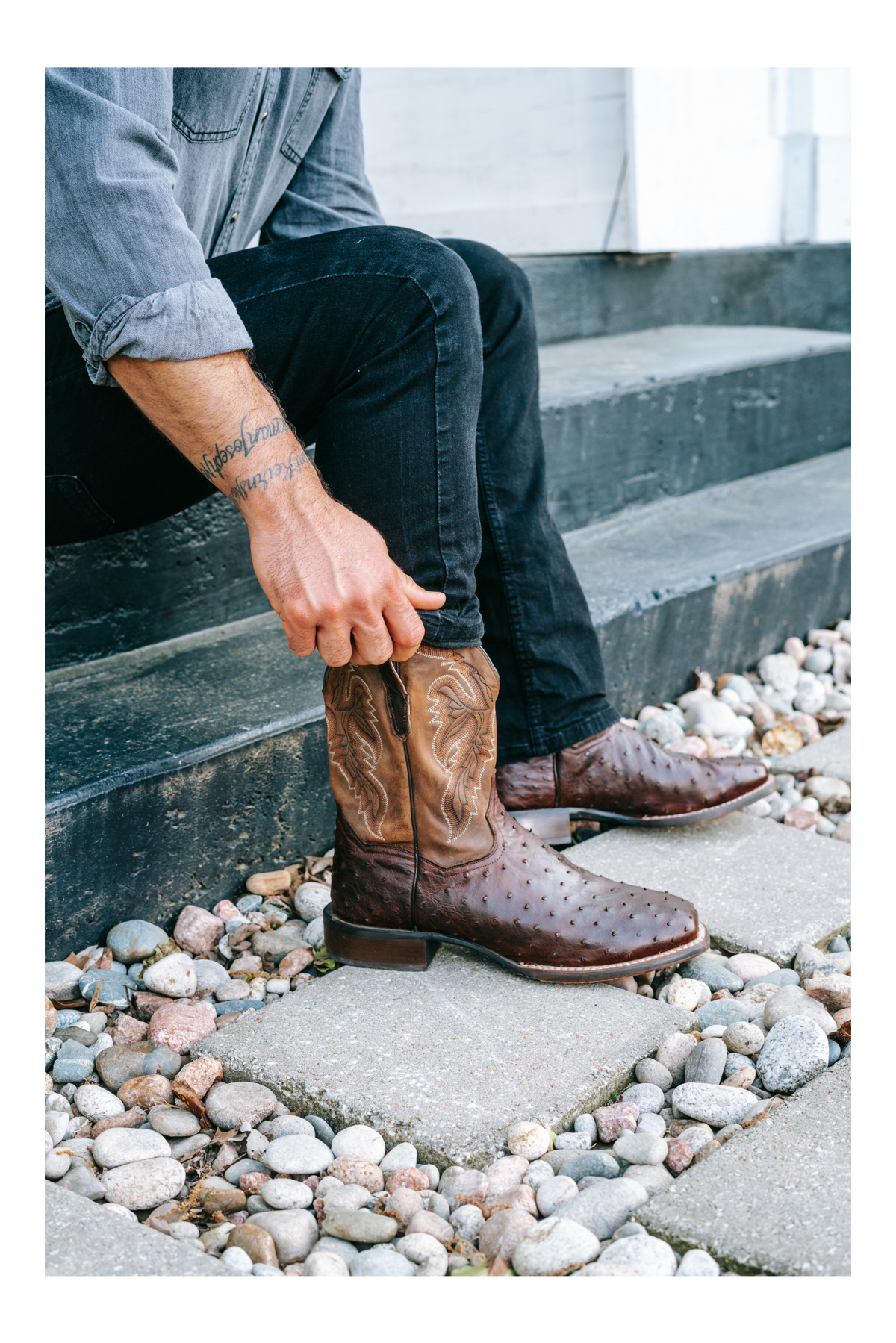 ALAMOSA FULL QUILL OSTRICH BOOT