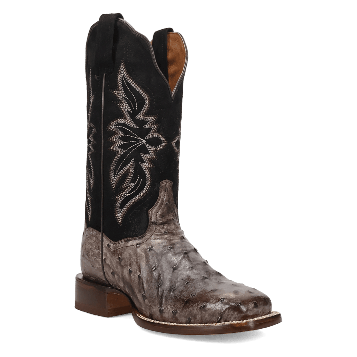 mirage full quill ostrich boot 45 degree angle