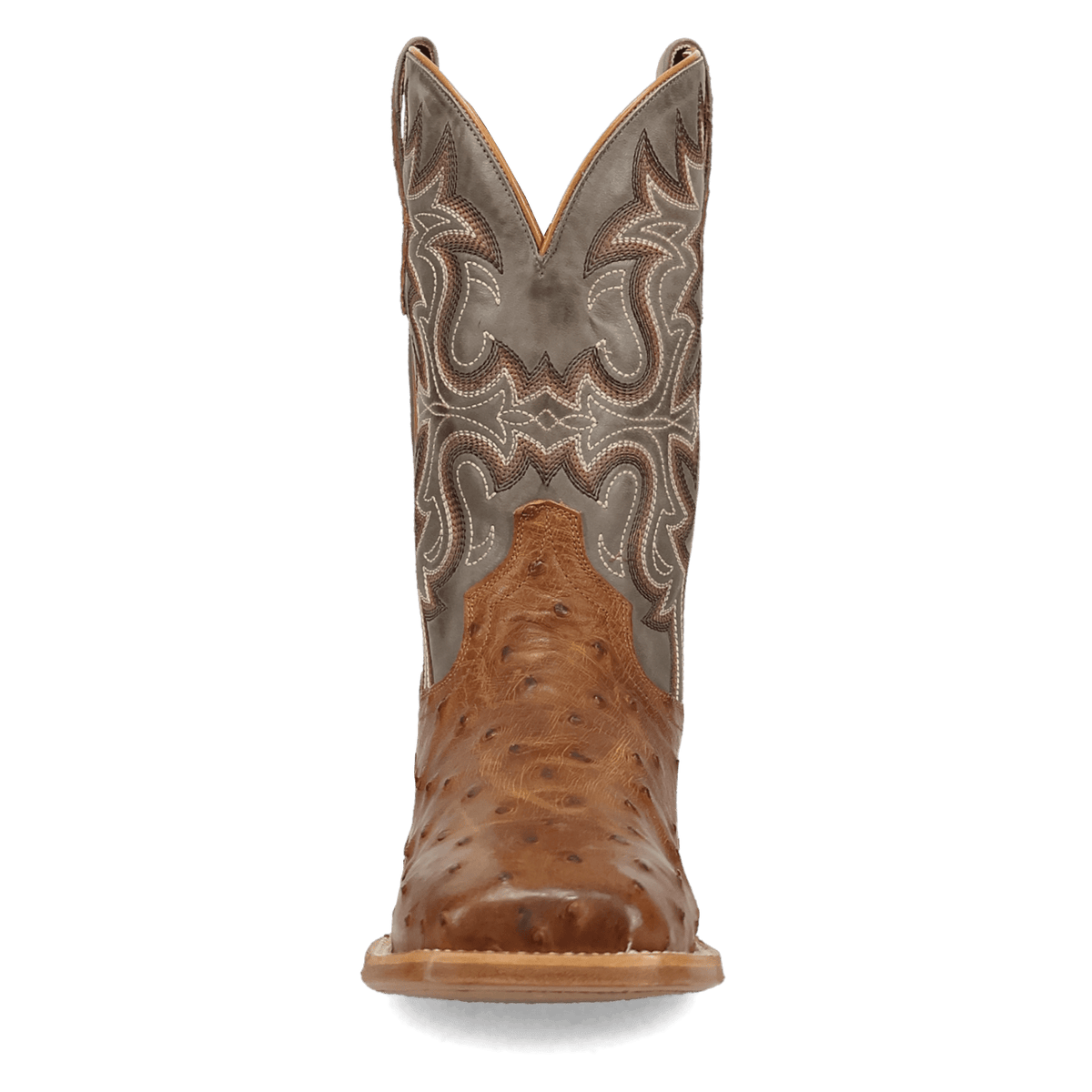 drayden full quill ostrich boot front angle