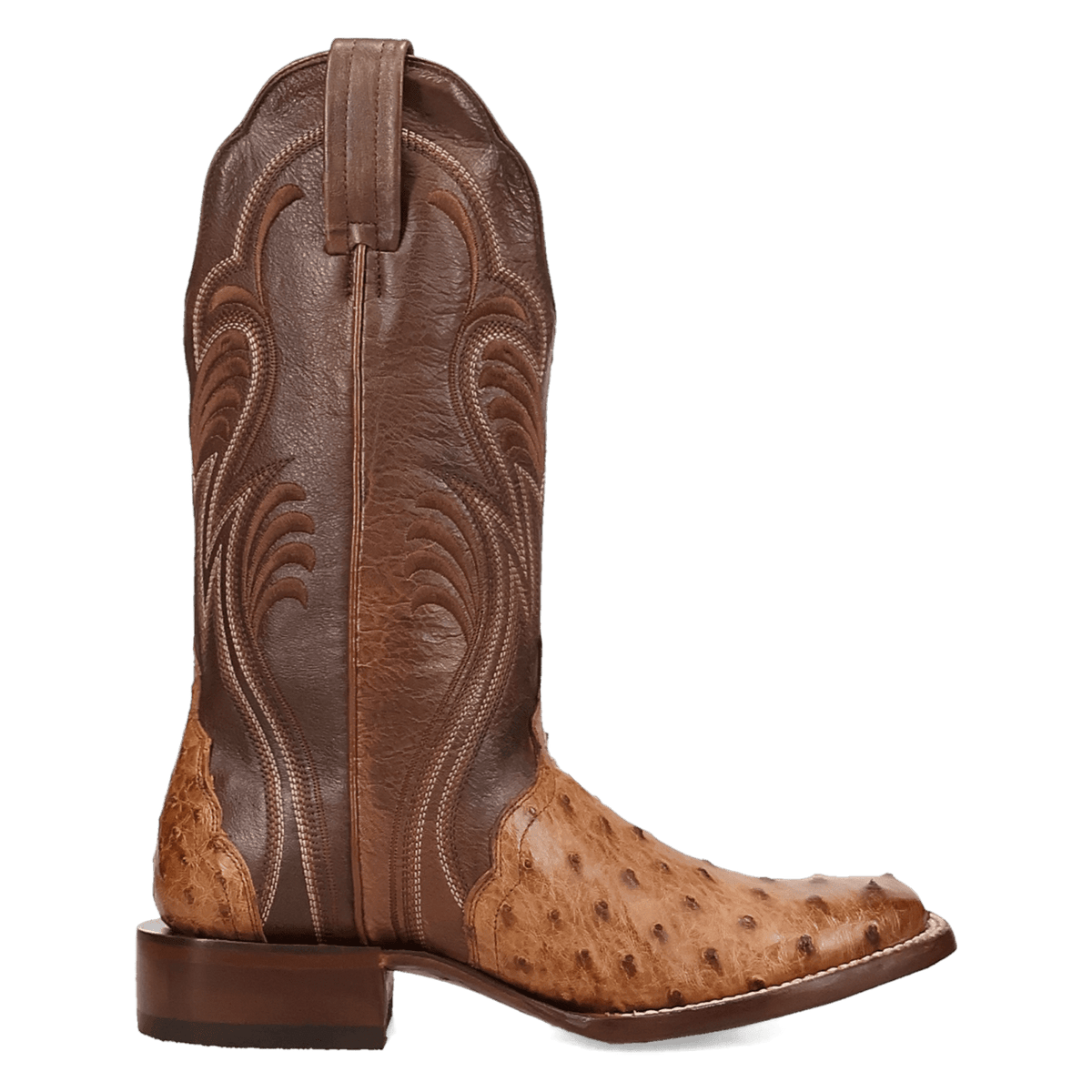 reese full quill ostrich boot 90 degree inside angle