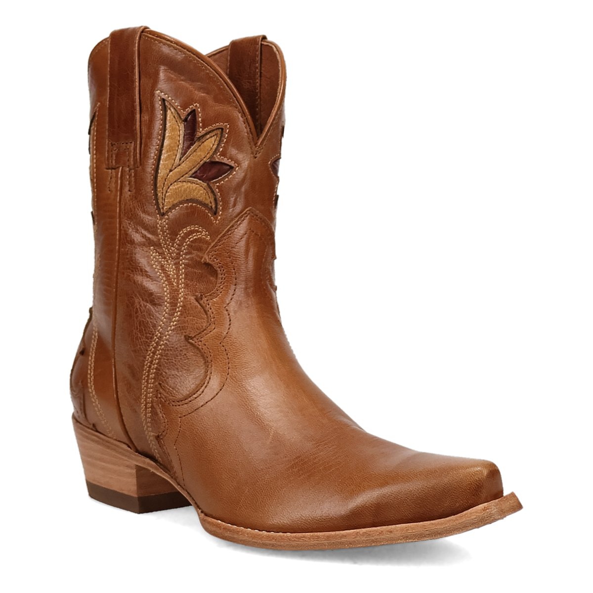 saffron leather bootie
