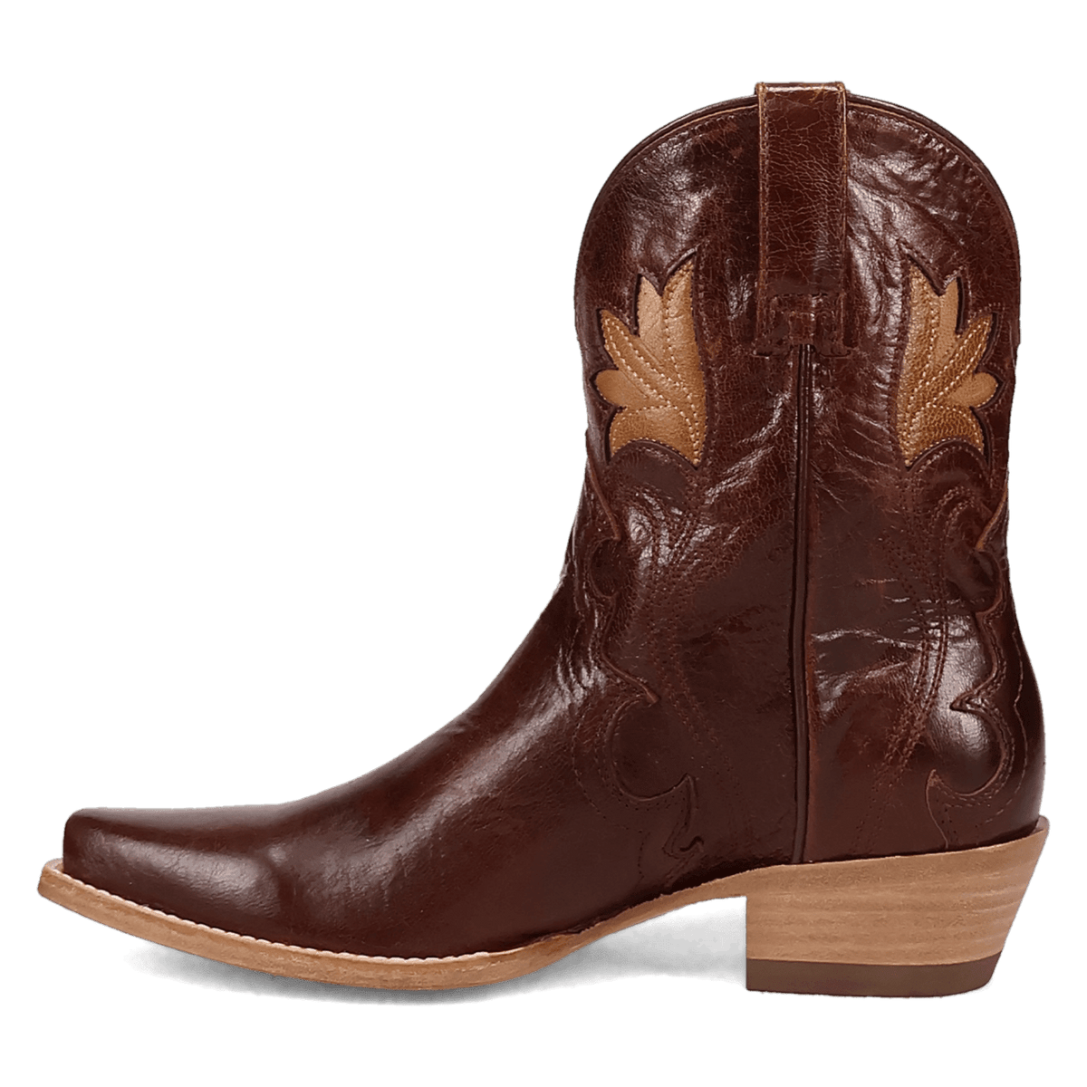 saffron leather bootie 135 degree outside angle