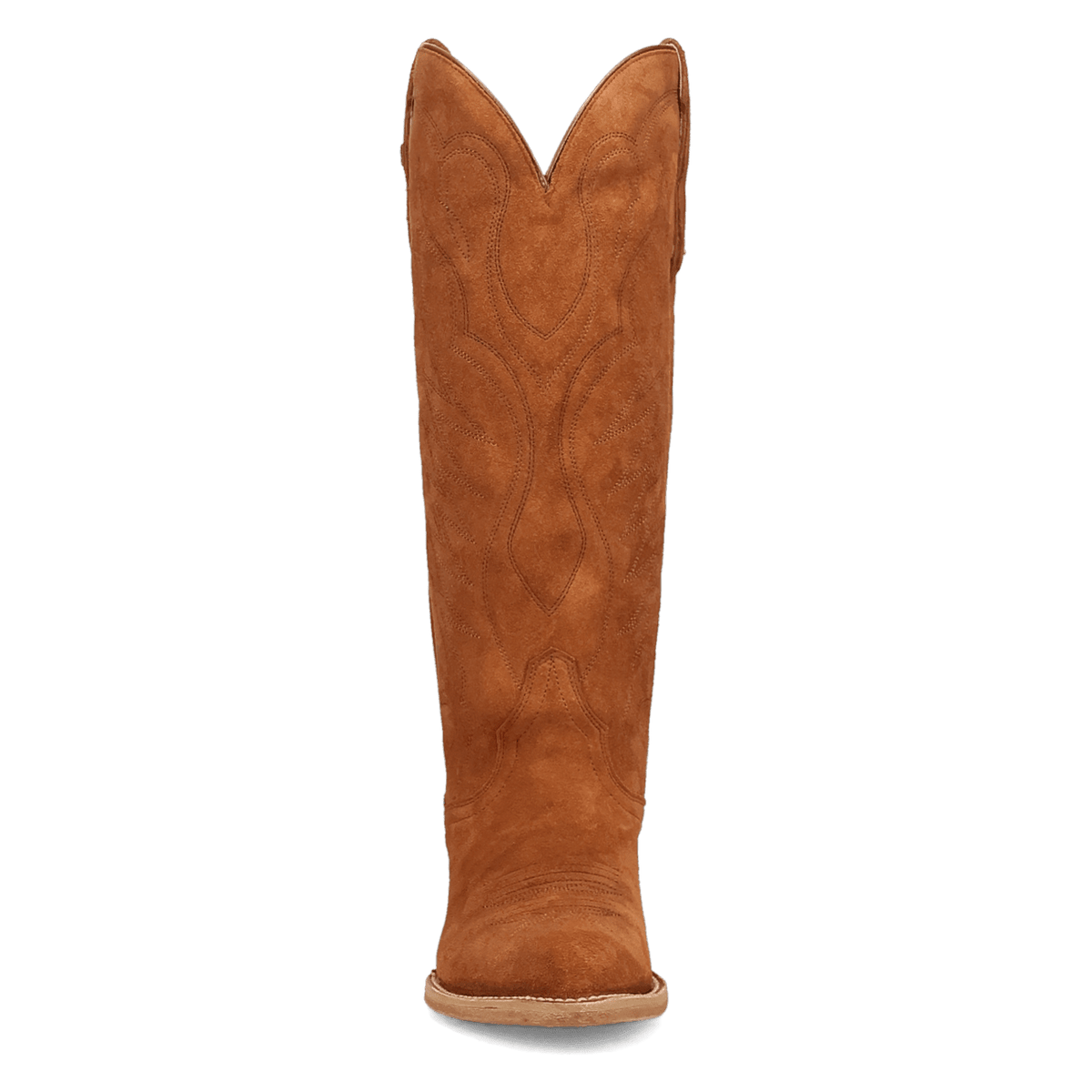 neon prairie suede leather boot front angle