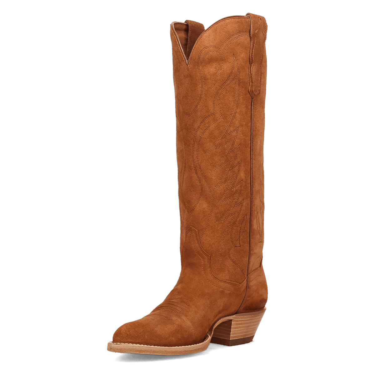 neon prairie suede leather boot 225 degree angle