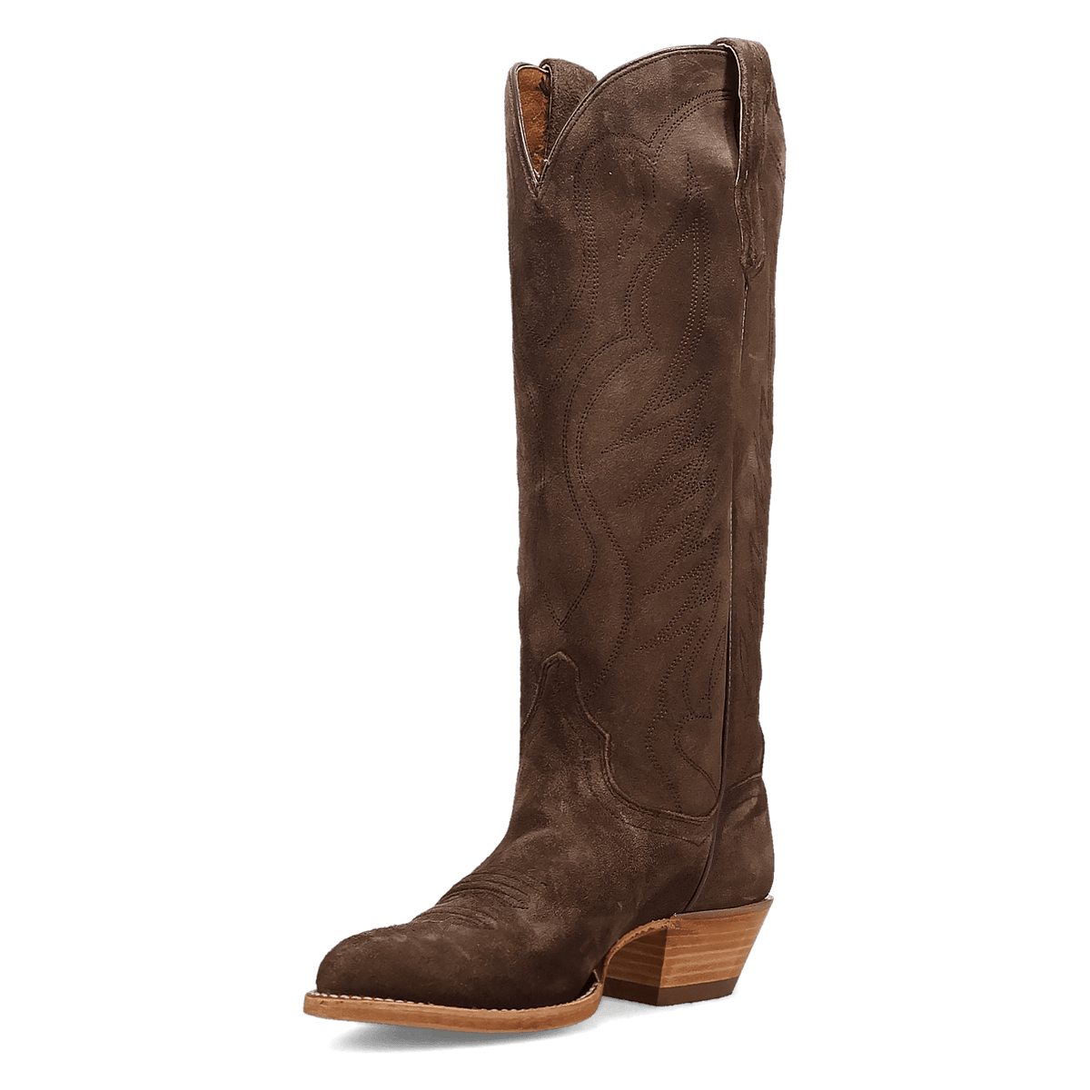 neon prairie suede leather boot 225 degree angle