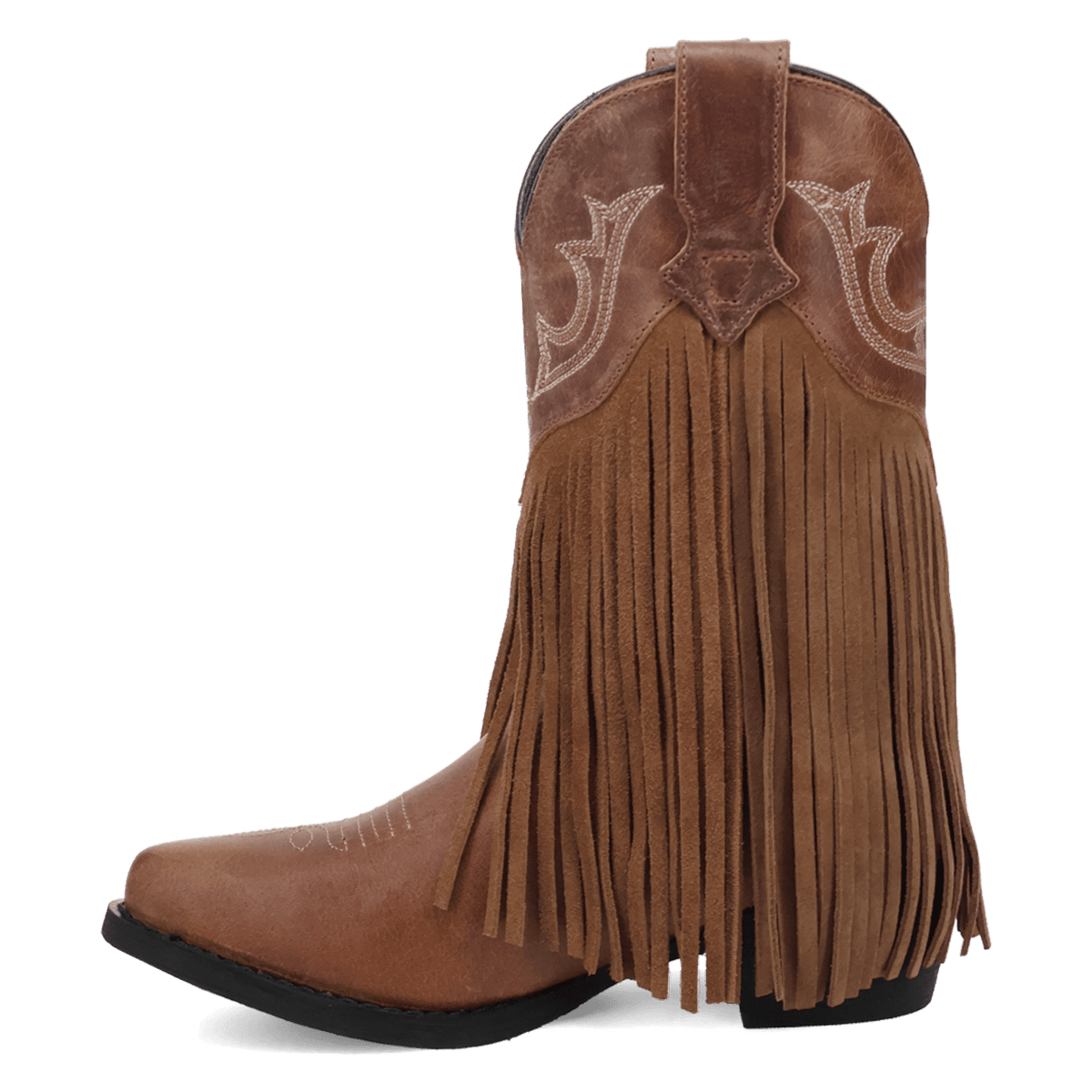 happy trails leather children's boot 135 degree outside angle