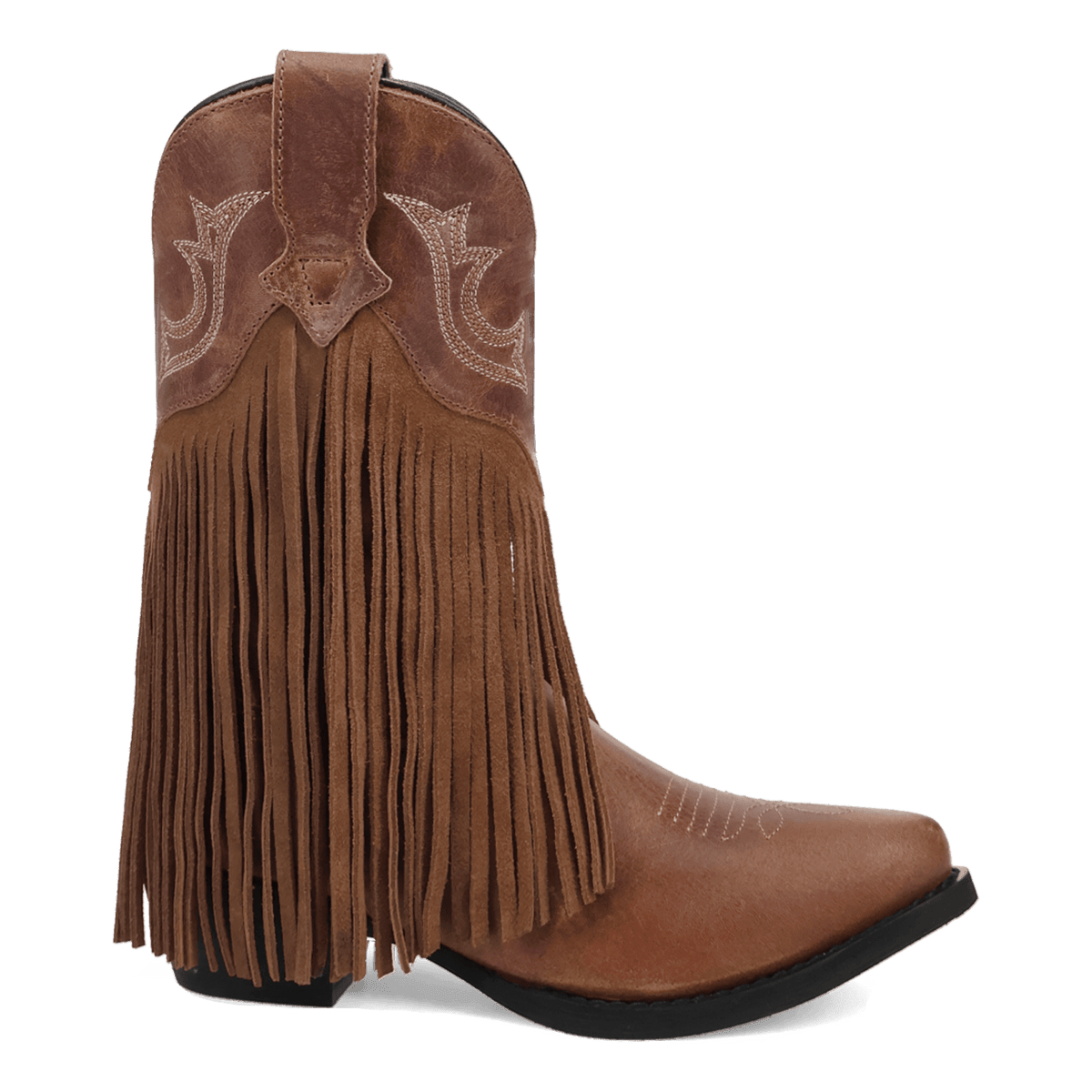 happy trails leather youth boot 90 degree inside angle