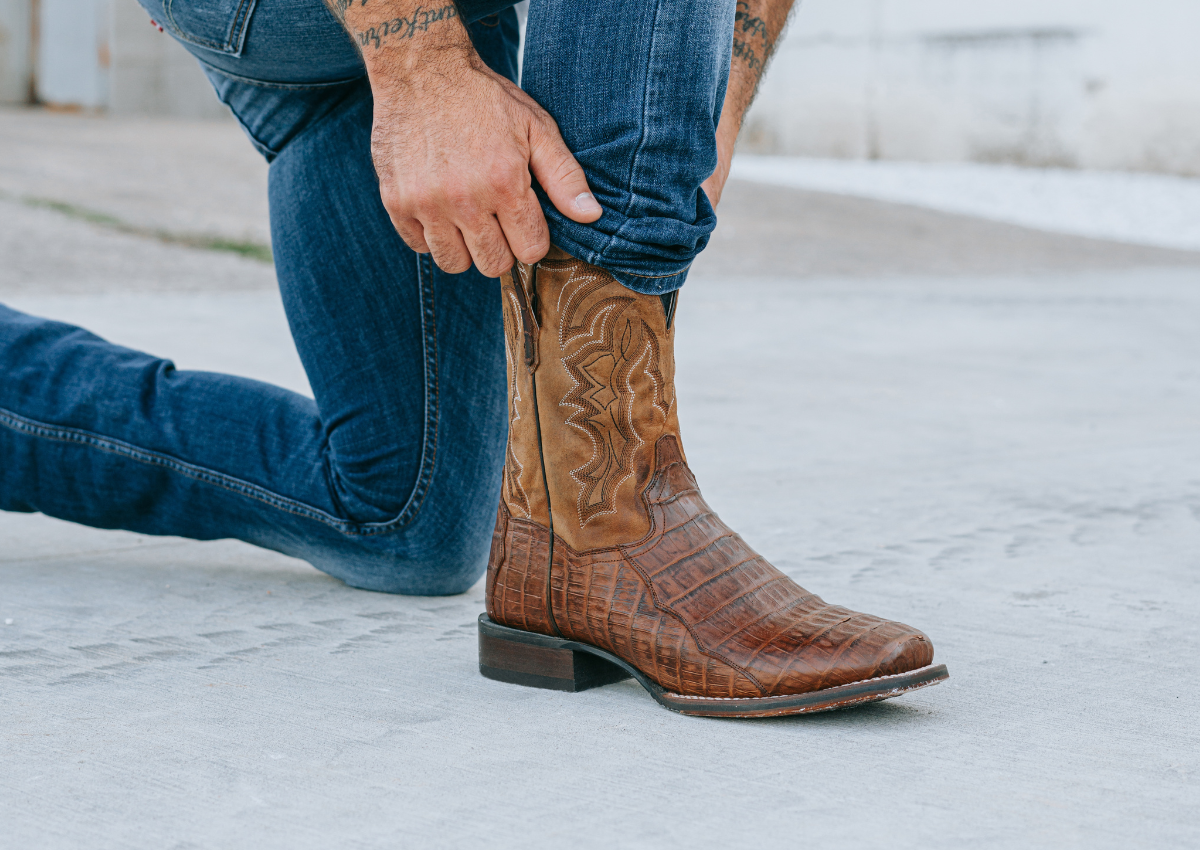 Dan post caiman boots square best sale toe